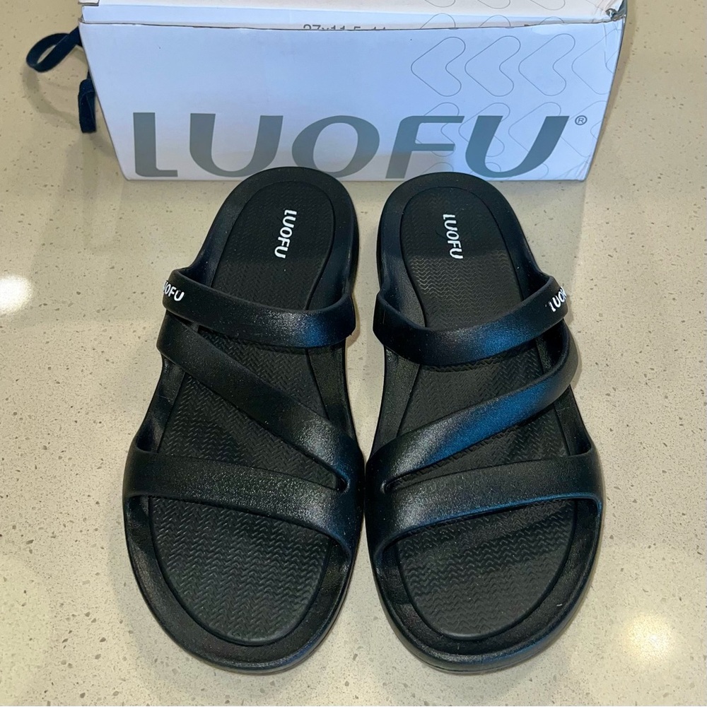 Women's Black Sandals Size 9.5 NWT - Picture 2 of 5